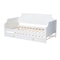 Baxton Studio Mariana Classic and Traditional White Finished Wood Full Size Daybed with Twin Size trundle 222-12539-9654-ZORO - alternate 10